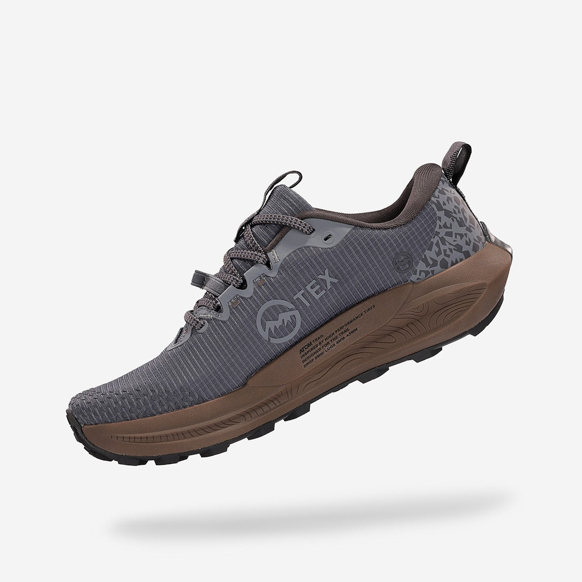נעלי Trail Running Terra V3 AT211 לגברים עמידות למים בצבע אפור מוקה, תמונה 3 מתוך 6